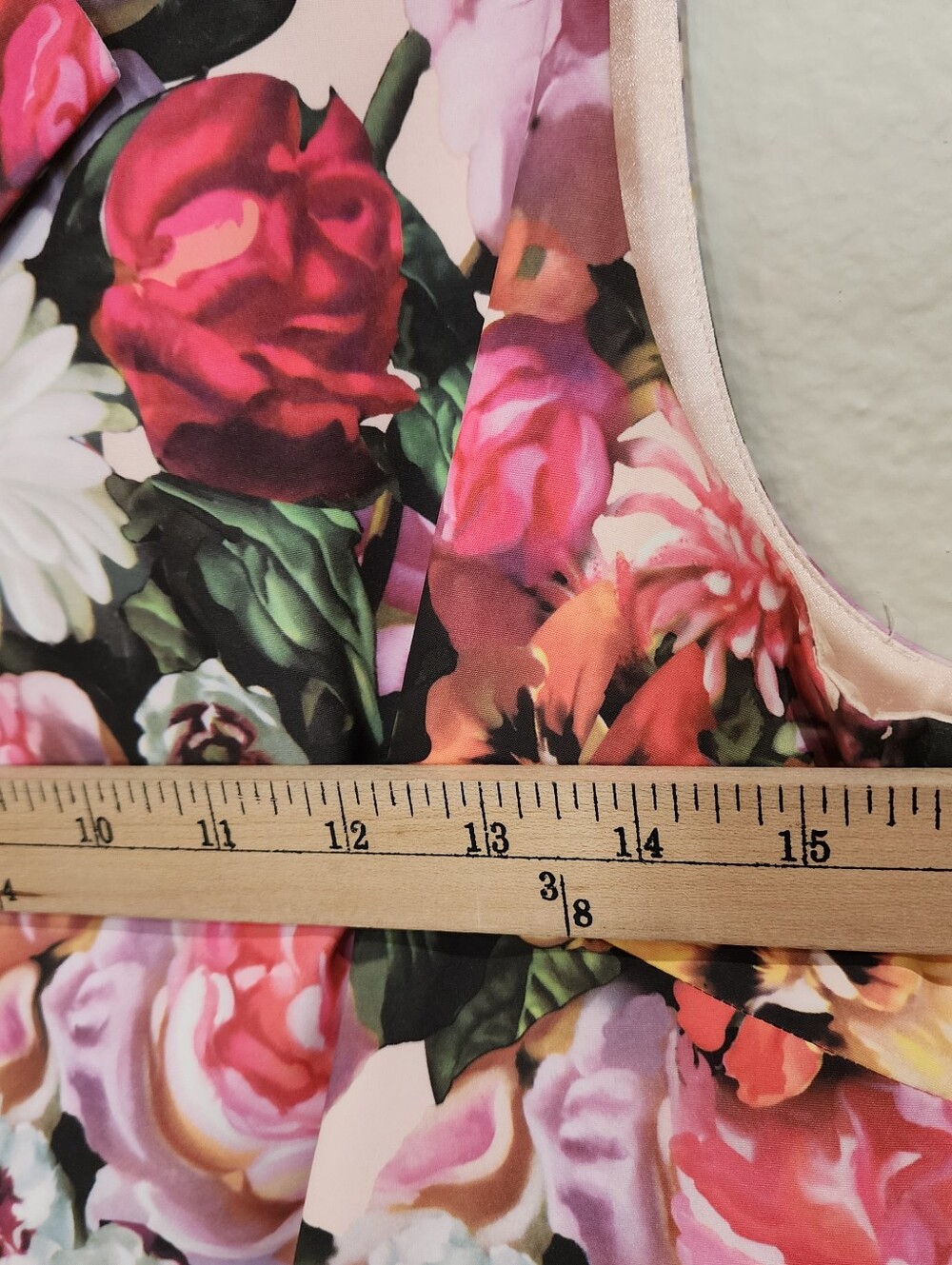 Ted Baker London Deavon Oil Painting Floral Fit-and-Flare Dress Size 4 - Picture 11 of 12